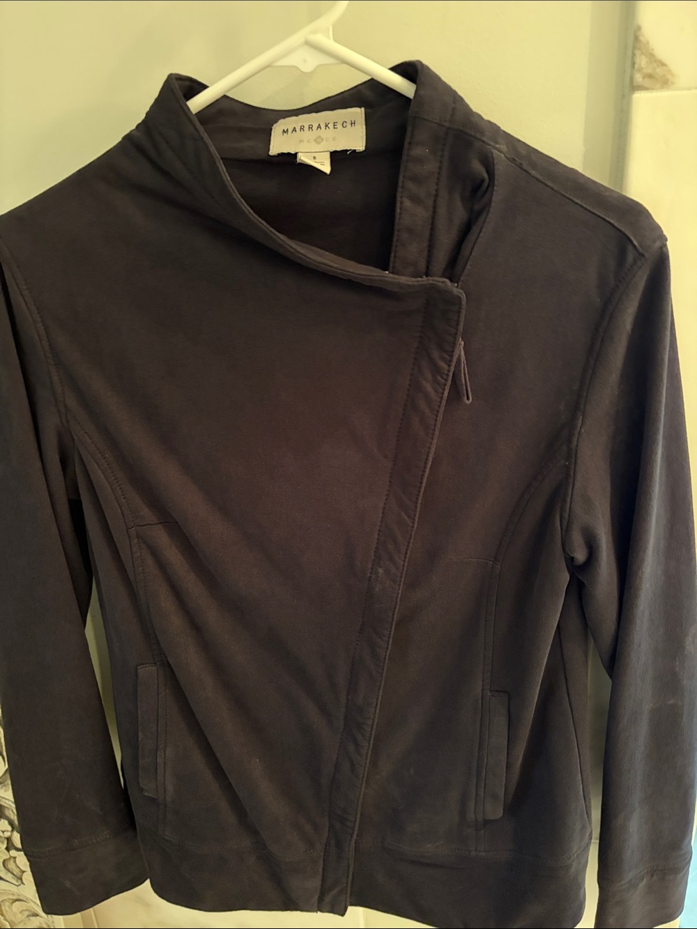 Marrakech Women's Asymmetrical Trench Jacket in Dark Brown